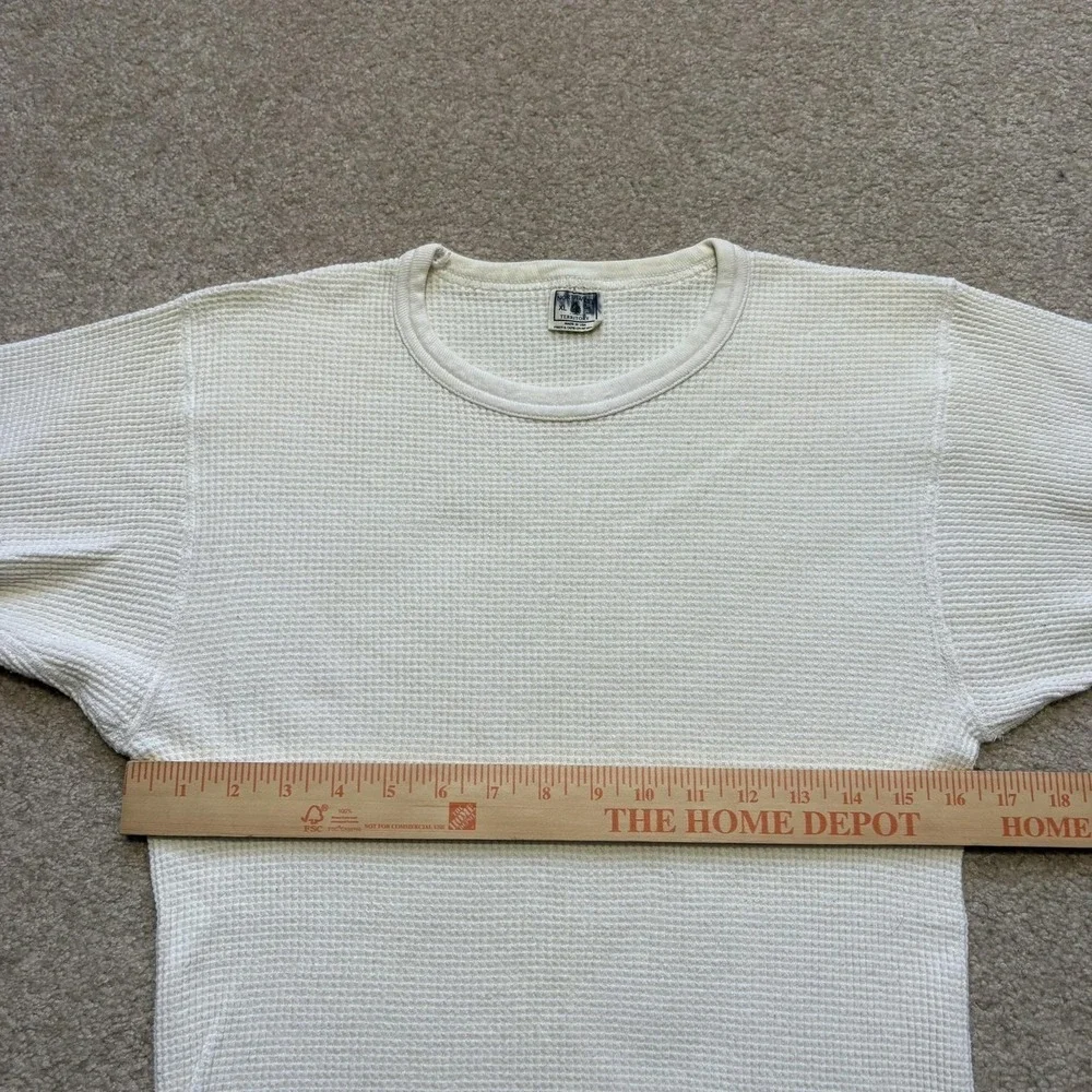 Vtg 70s Thermal Shirt Mens XL White Waffle Knit Long Sleeve USA NW Territory‎